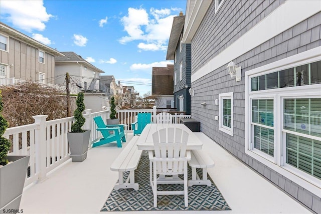 view of patio featuring outdoor dining space