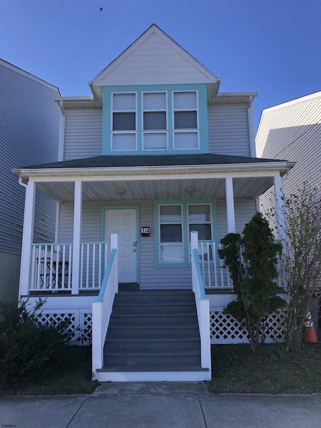 view of front facade featuring a porch