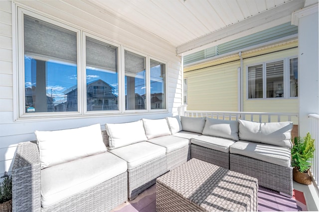 view of patio / terrace with an outdoor living space