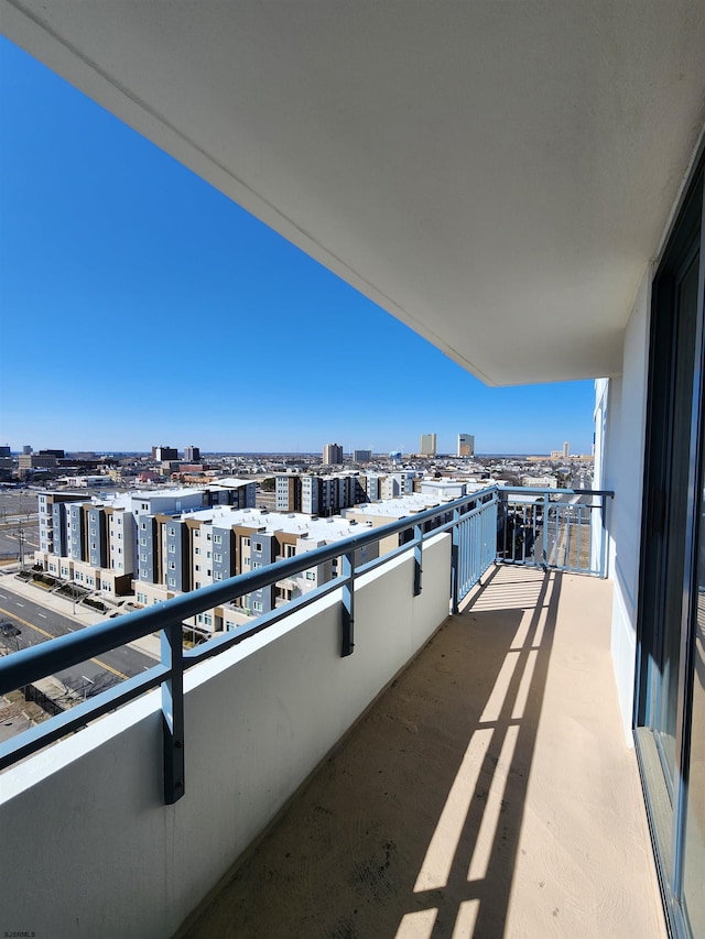 balcony featuring a view of city