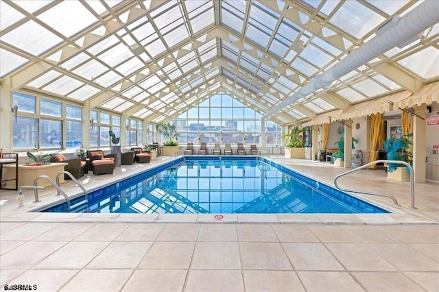 pool with a patio area