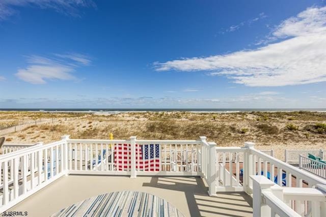 view of patio featuring a wooden deck