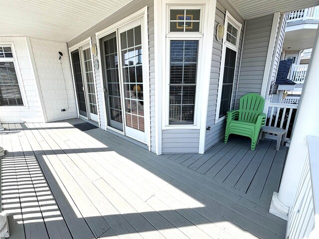 deck featuring a porch