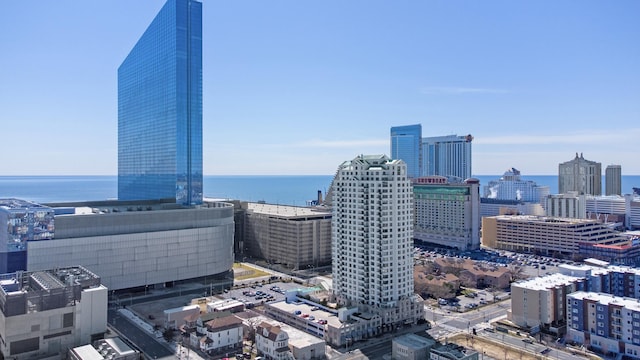 property's view of city with a water view