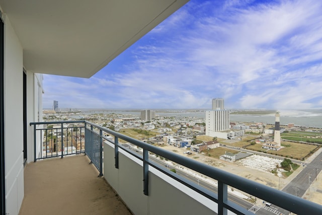 balcony featuring a view of city