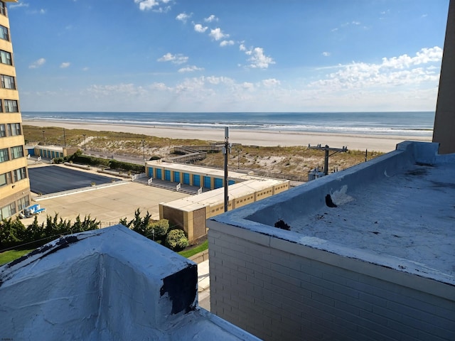 property view of water with a beach view