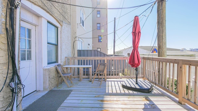 view of wooden terrace