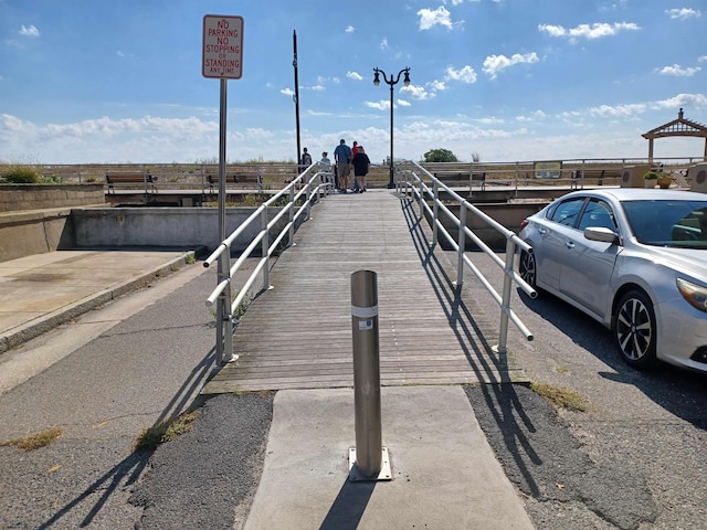 view of dock area