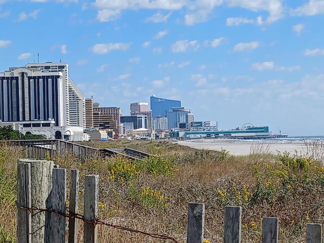 exterior space featuring a water view