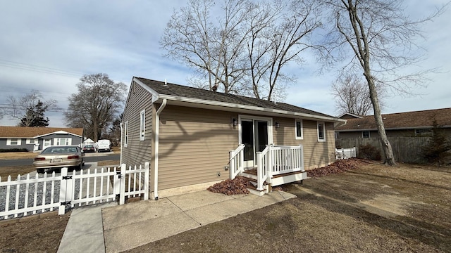 exterior space featuring a gate and fence