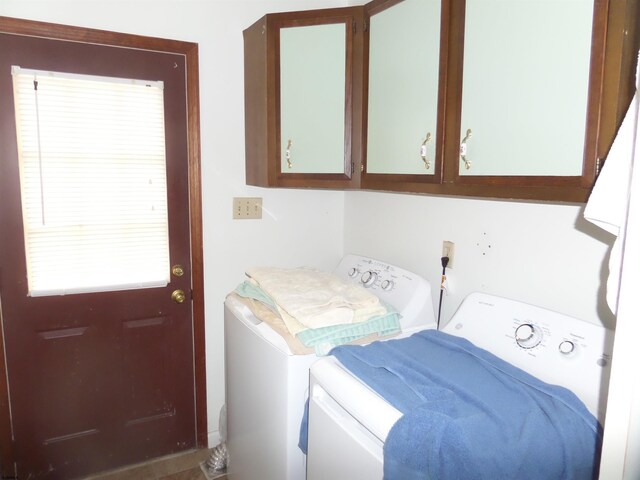 78 Tyler Rd, Greenfield, NJ 08230 - clothes washing area featuring cabinet space and independent washer and dryer