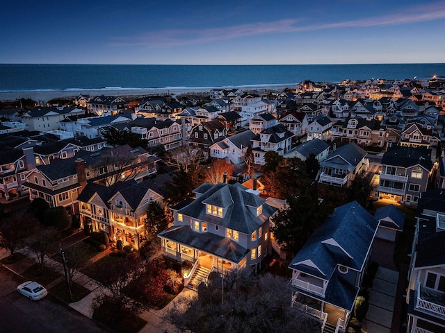 drone / aerial view with a residential view