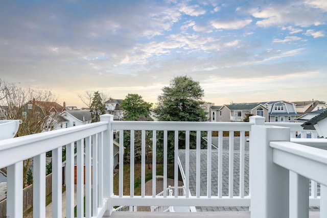 balcony with a residential view