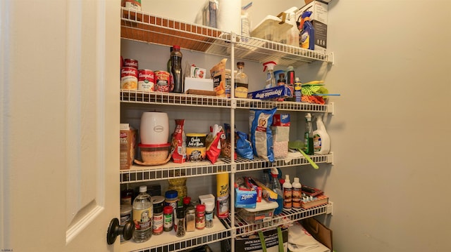 view of pantry