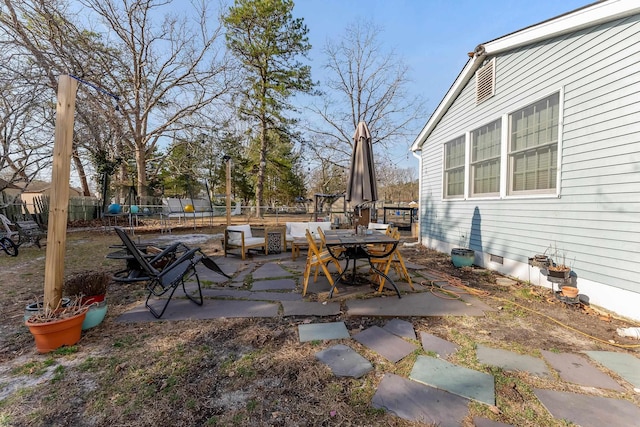 view of patio with fence