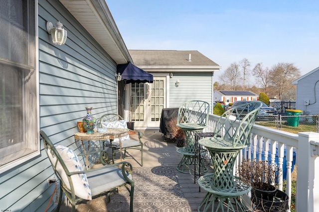 view of patio / terrace with fence