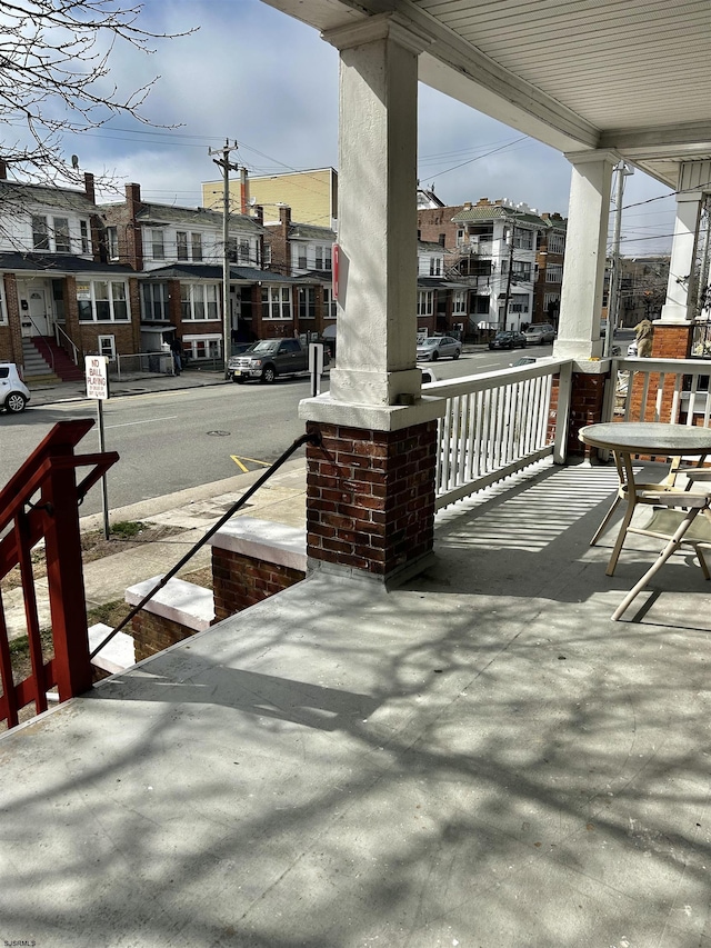 view of patio / terrace with a porch