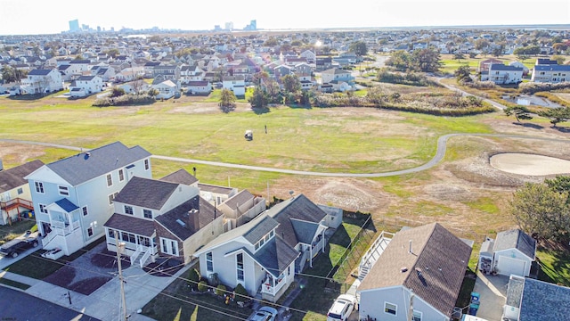 drone / aerial view with a residential view