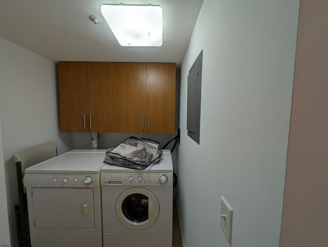 526 Pacific Ave Unit 2407, Atlantic City, NJ 08401 - laundry area with cabinet space, washing machine and clothes dryer, and electric panel