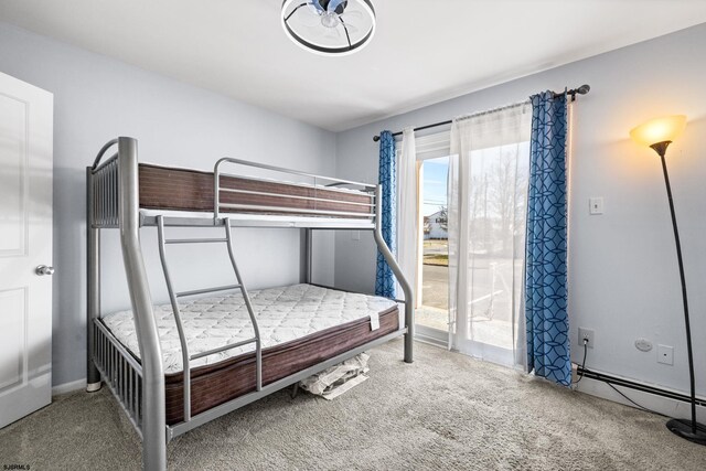 bedroom featuring carpet flooring