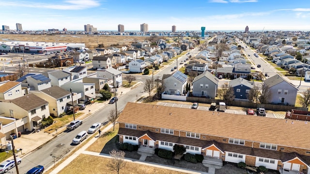 aerial view with a residential view