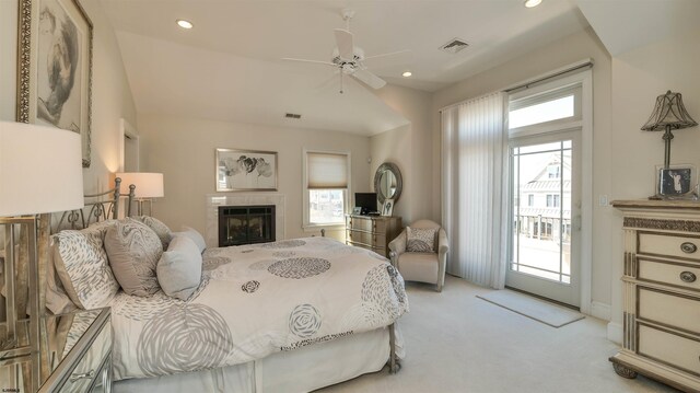 1905 Glenwood Dr, Ocean City, NJ 08226 - bedroom with visible vents, access to outside, carpet floors, and multiple windows