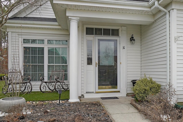 view of doorway to property