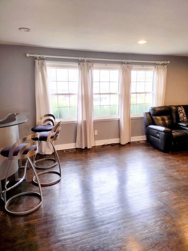 714 Blenheim Ave, Absecon, NJ 08201 - sitting room featuring baseboards, visible vents, and dark wood finished floors