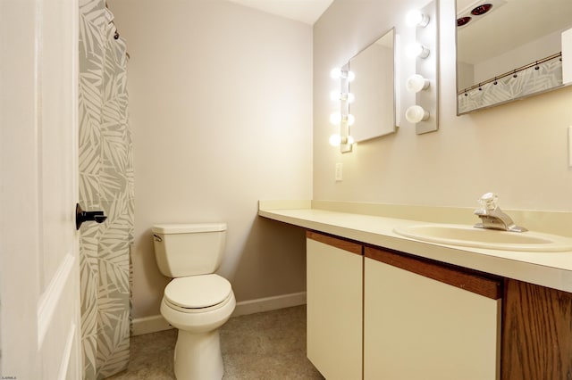 29 Cummings Pl, Brigantine, NJ 08203 - bathroom featuring toilet, vanity, baseboards, and tile patterned floors