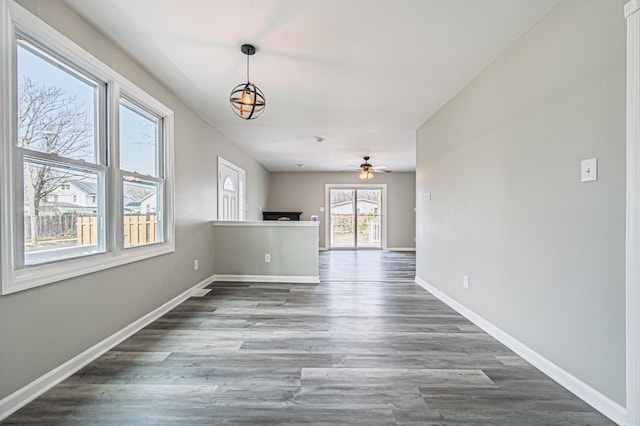 28 W Thompson Ave, Pleasantville, NJ 08232 - interior space with a ceiling fan, baseboards, and wood finished floors