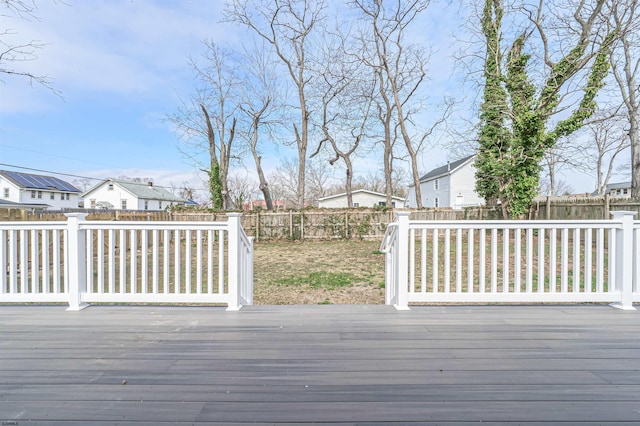28 W Thompson Ave, Pleasantville, NJ 08232 - wooden deck featuring a fenced backyard and a residential view
