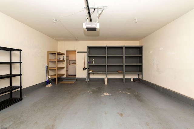 garage featuring a garage door opener