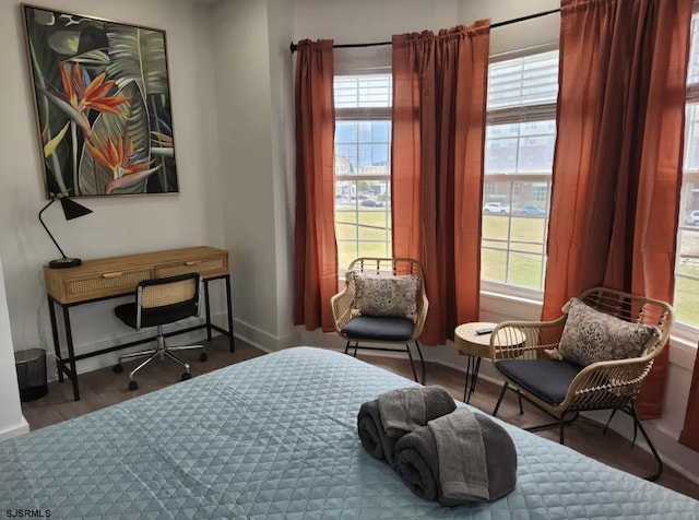 bedroom with baseboards