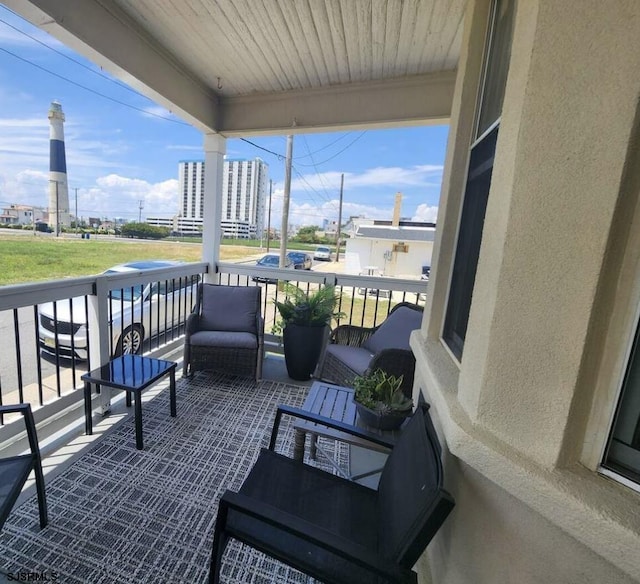 view of patio / terrace featuring a balcony