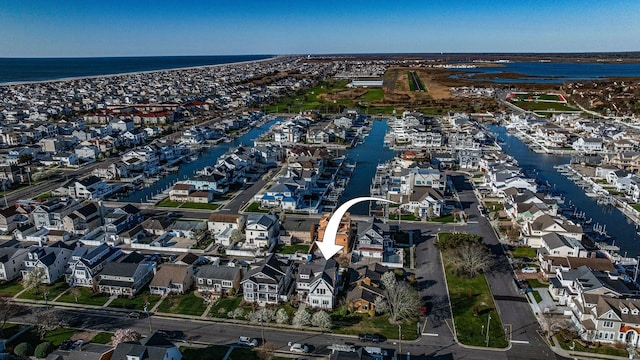 22 Spruce Rd, Ocean City, NJ 08226 - aerial overview of property's location featuring a nearby body of water and nearby suburban area