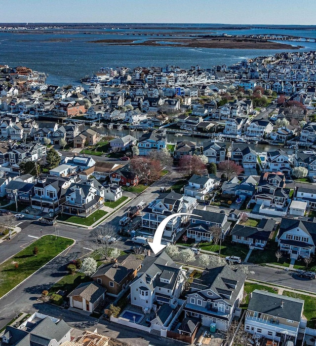 22 Spruce Rd, Ocean City, NJ 08226 - aerial view with a water view and a residential view