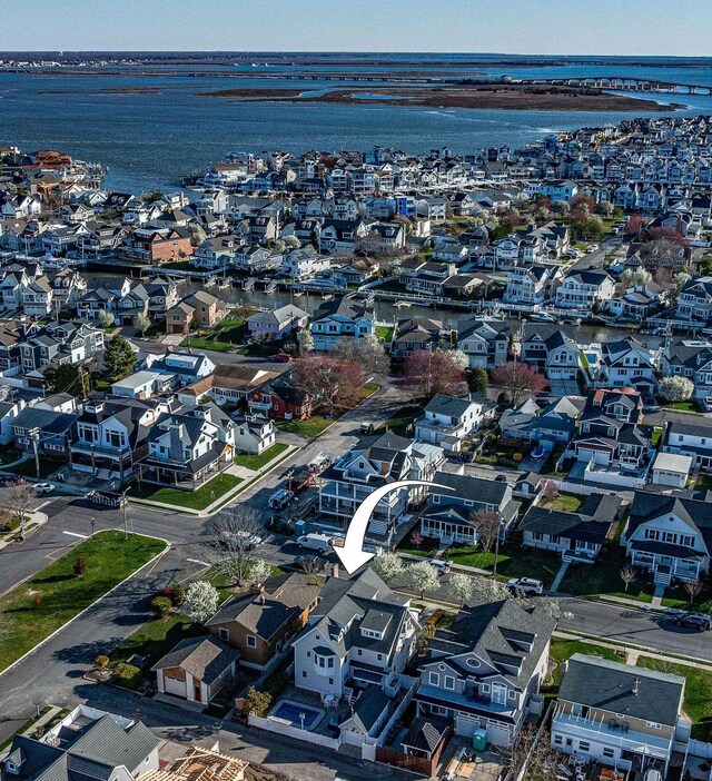 22 Spruce Rd, Ocean City, NJ 08226 - aerial view of property's location with a large body of water and nearby suburban area