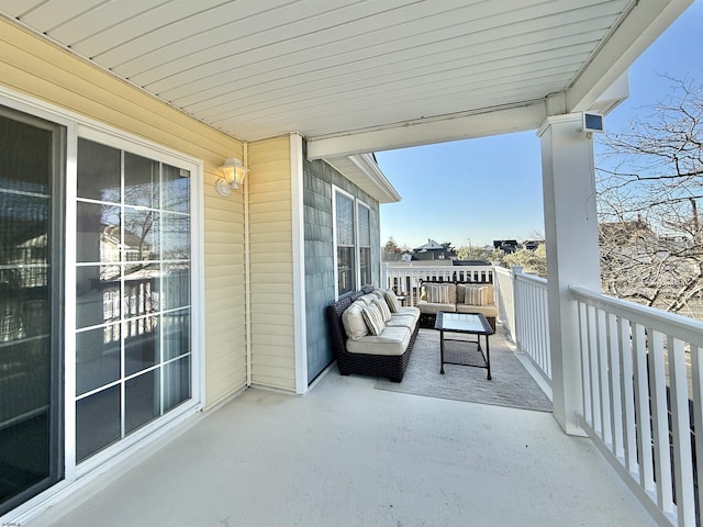 balcony with an outdoor living space