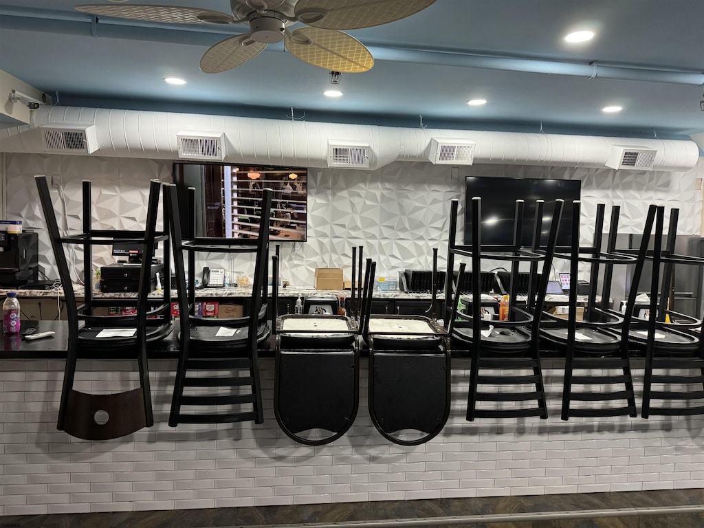 18 S Pennsylvania, Atlantic City, NJ 08401 - miscellaneous room featuring ceiling fan and recessed lighting