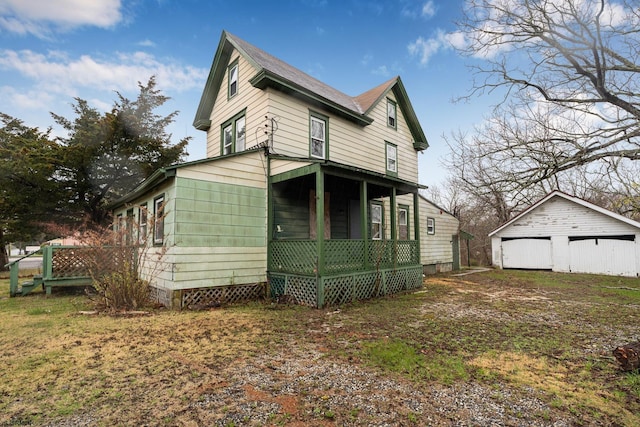 615 S New York Rd, Galloway Township, NJ 08205 - exterior space featuring a detached garage and an outdoor structure