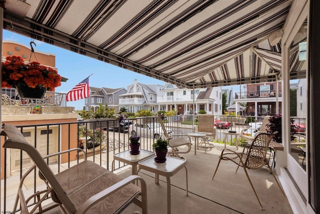 balcony with a residential view