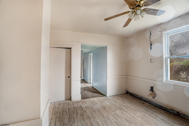 611-615 S New York Rd, Galloway Township, NJ 08205 - empty room with a ceiling fan and light wood-style floors
