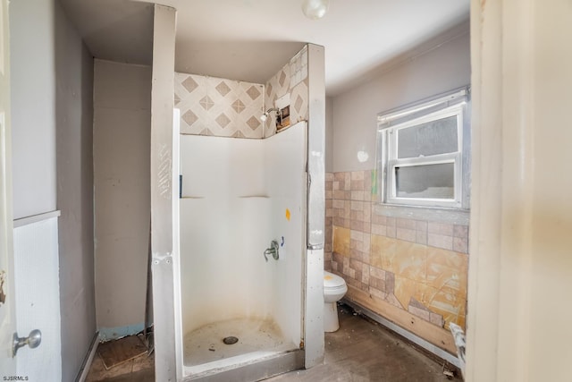 611-615 S New York Rd, Galloway Township, NJ 08205 - bathroom featuring a stall shower and toilet