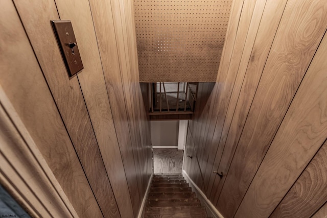 611-615 S New York Rd, Galloway Township, NJ 08205 - stairway featuring wooden walls, wood finished floors, and elevator