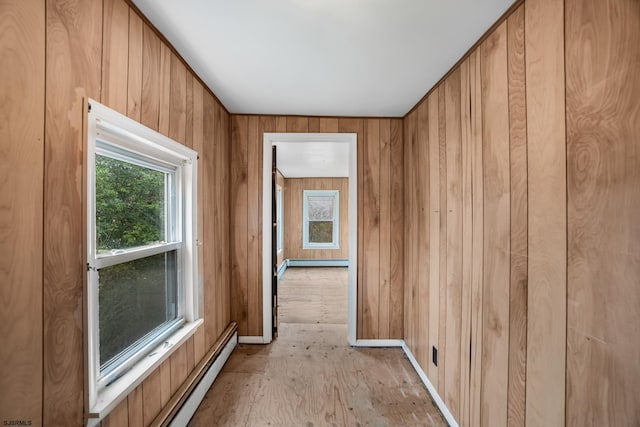 611-615 S New York Rd, Galloway Township, NJ 08205 - corridor featuring baseboard heating and wooden walls