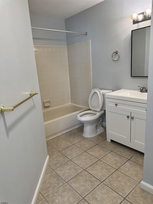 246 Heather Croft Unit 246, Egg Harbor Township, NJ 08234 - bathroom with tile patterned flooring, vanity, bathtub / shower combination, and toilet