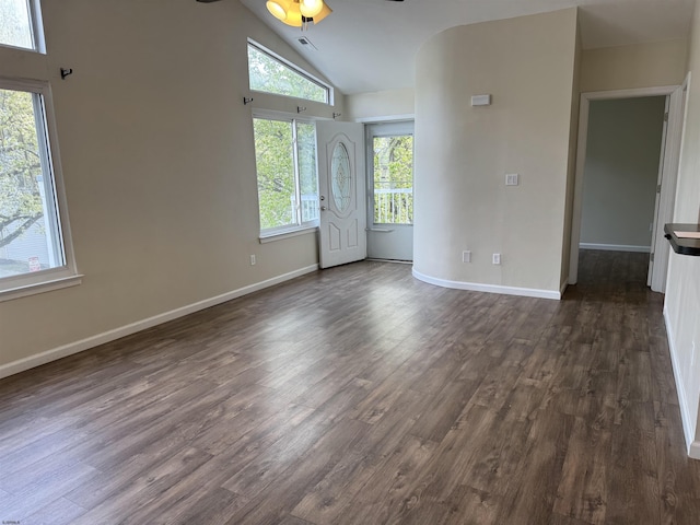 246 Heather Croft Unit 246, Egg Harbor Township, NJ 08234 - unfurnished room featuring ceiling fan, dark wood-style floors, and plenty of natural light