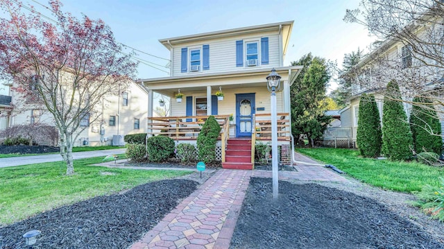 15 Elm Ave, Linwood, NJ 08221 - view of front of property with covered porch and a front yard