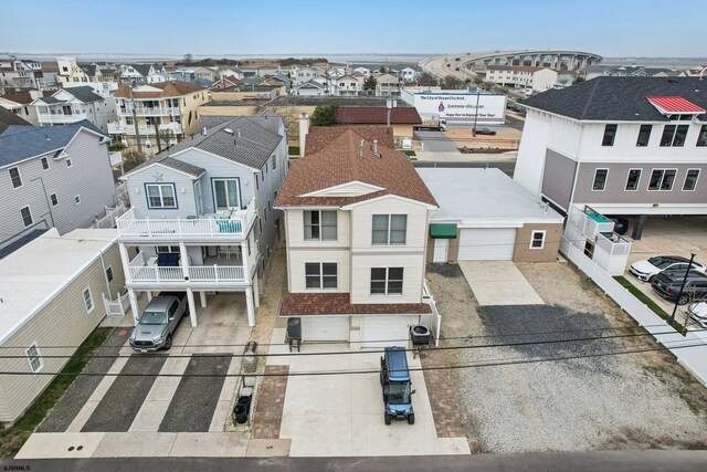drone / aerial view with a residential view