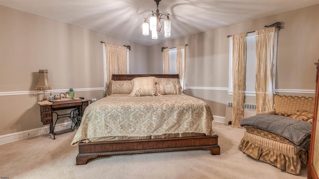 bedroom featuring carpet floors and baseboards